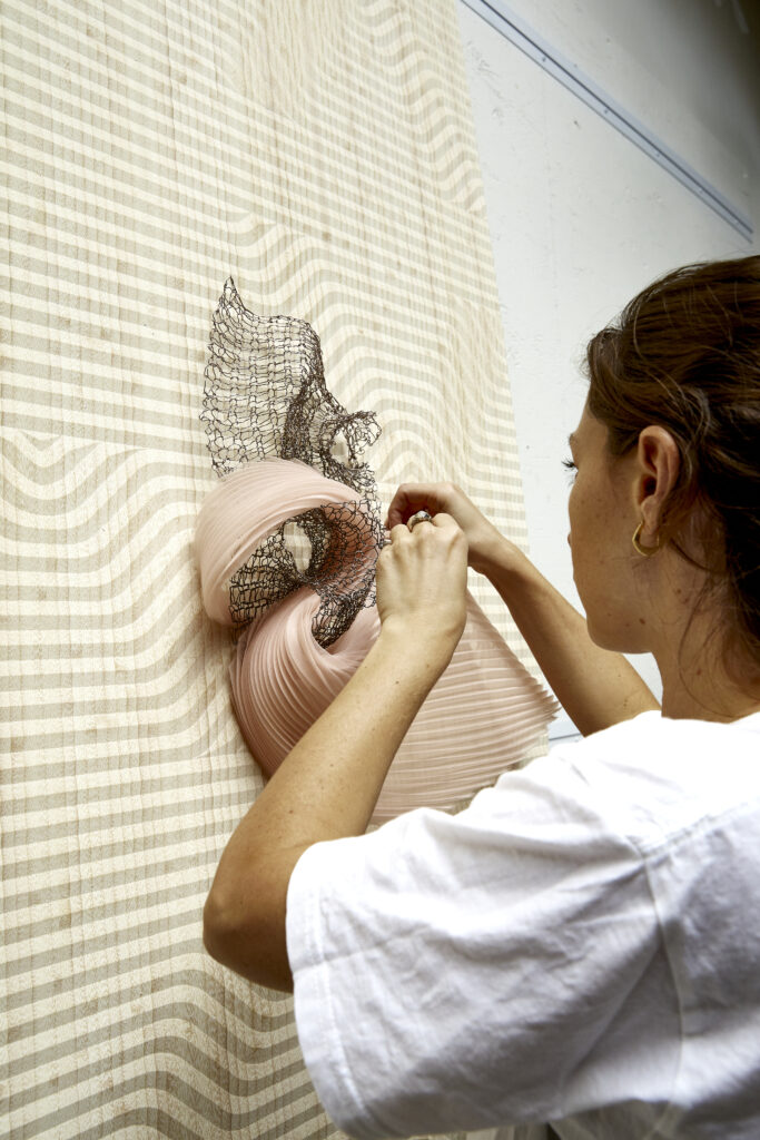 Pleat and Weave bamboo millwork panel by Plyboo with designer Kelsey Ann Kasom