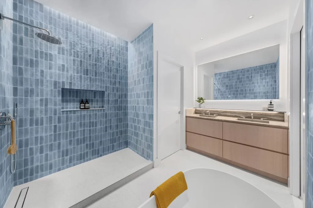 437 Sackett St Renovation by Eckstrom Featuring Shinnoki - Unit 2 Bathroom