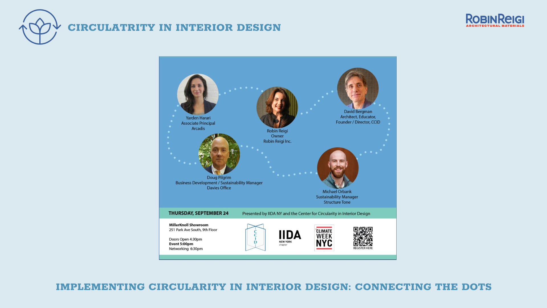 Circularity in Interior Design - Event Flyer